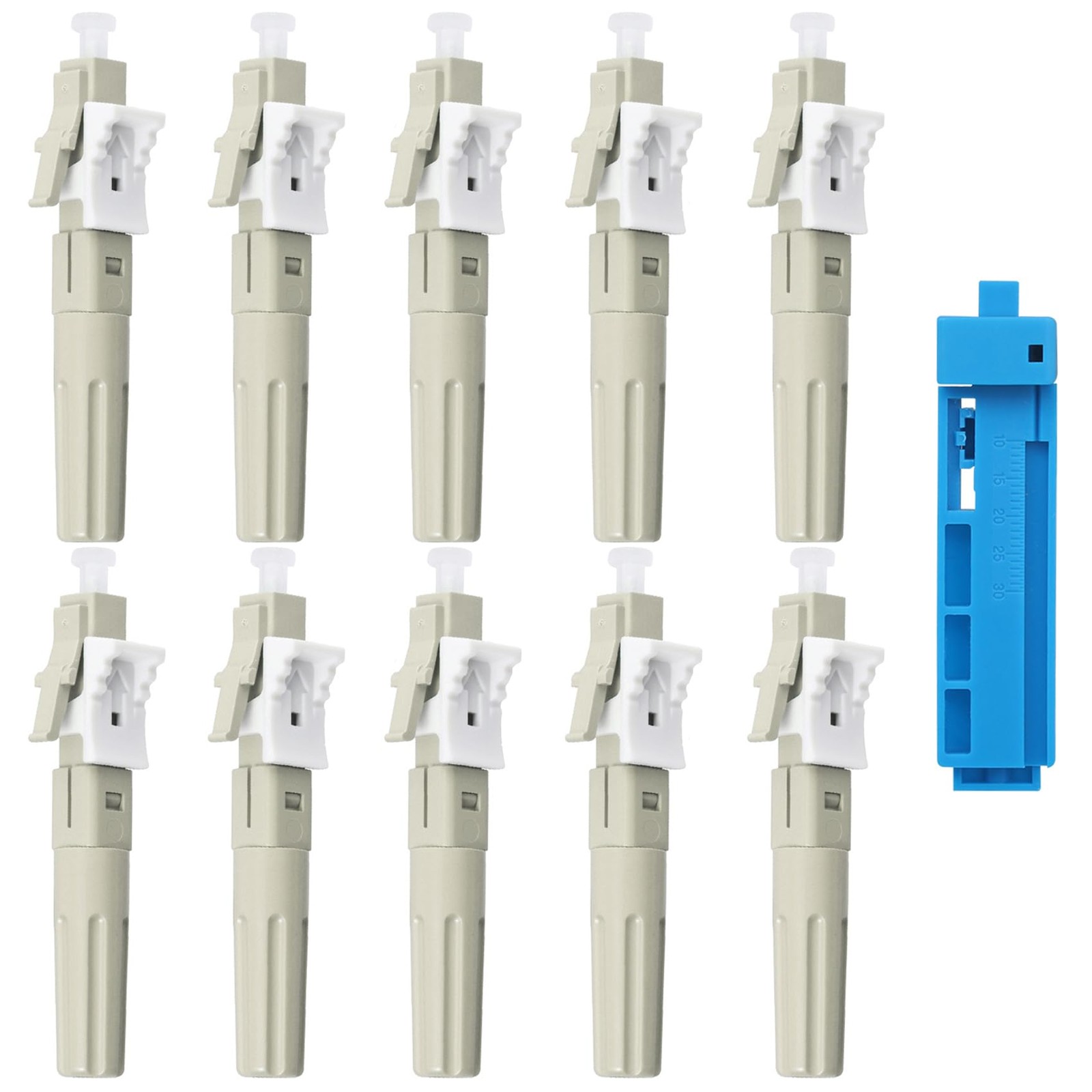 10 PCS LC Multimode Fiber Optic Quick Assembly Connector Mechanical Fast