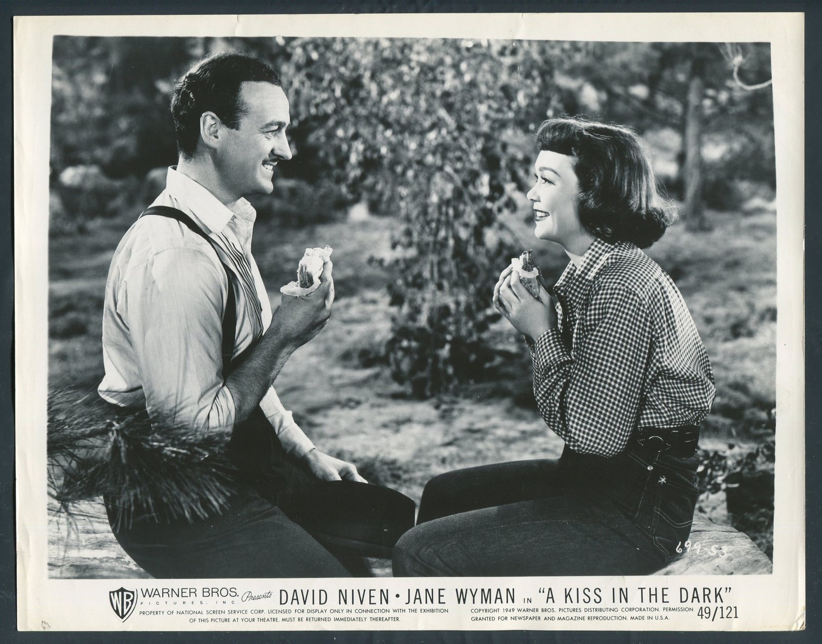 DAVID NIVEN JANE WYMAN in A Kiss In The Dark '49 SANDWICHES