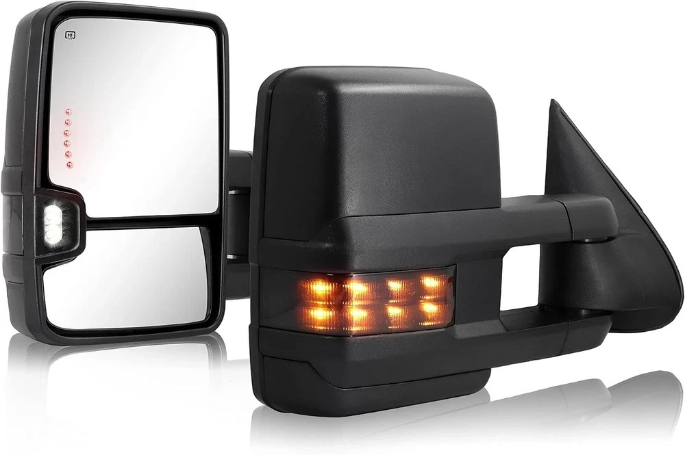 Towing Mirror - Compatible with 1999-2002 Chevy Silverado & Sierra, Power Adjust