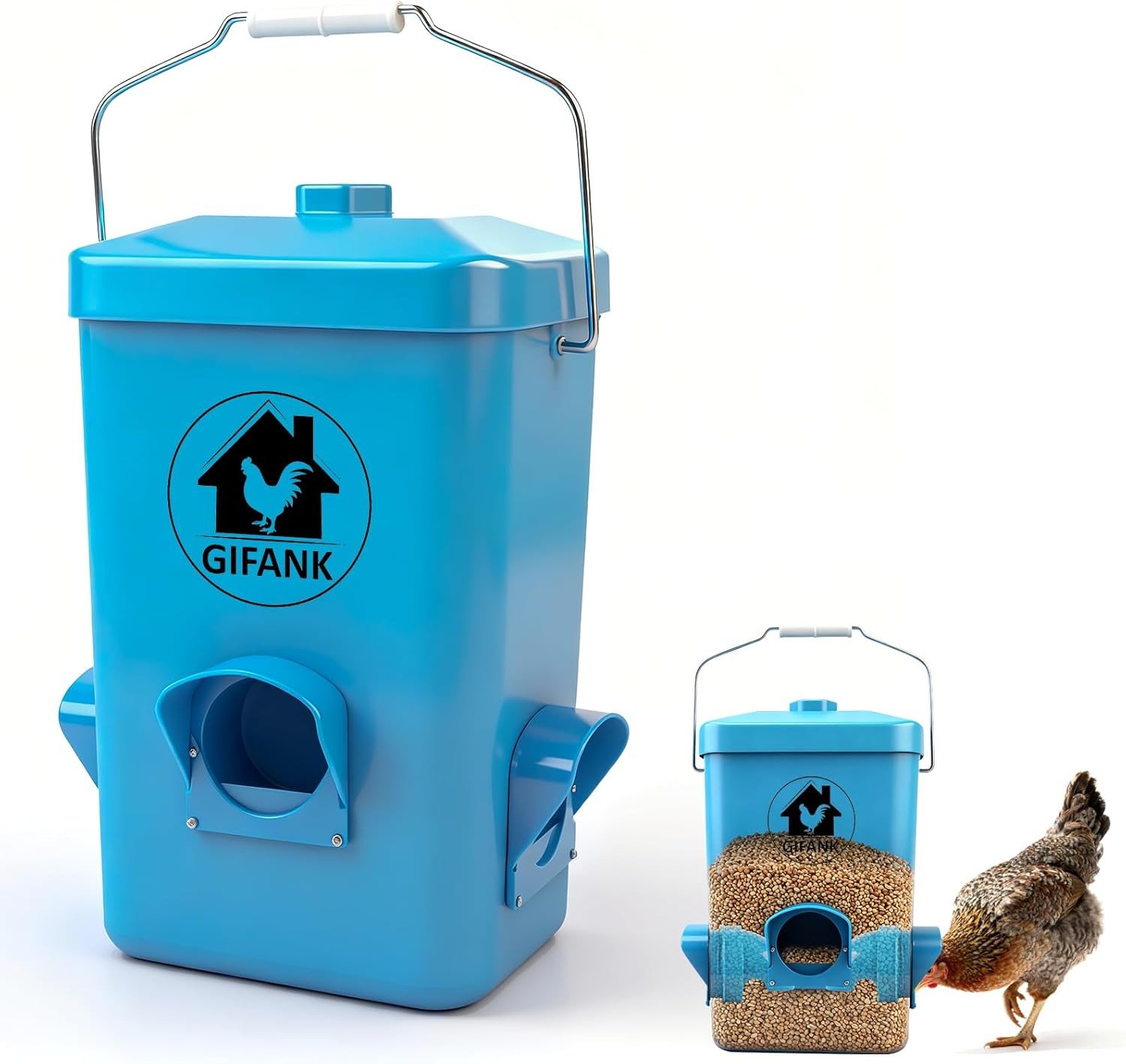 26 Pounds Chicken Feeder, Automatic Chicken Feeder No Waste Waterproof,Hanging P