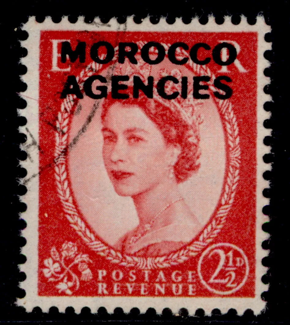 MOROCCO AGENCIES (GB) QEII SG111, 2½d carmine, FINE USED.