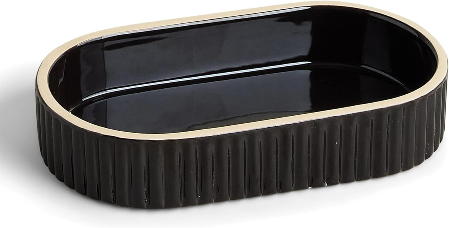 Signature Ceramic Tray – Handmade in Portugal with Fluted Edges & Hand-Painted T