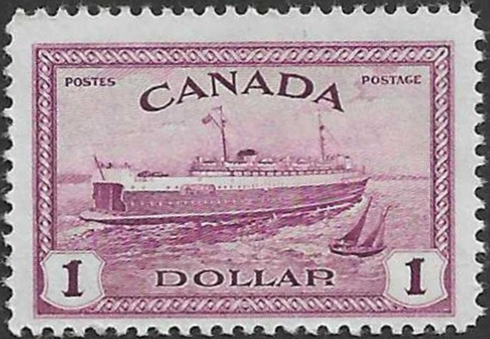 🍁Canada   #273   "TRAIN FERRY P.E.I."   Fine New 1946  Peace Issue