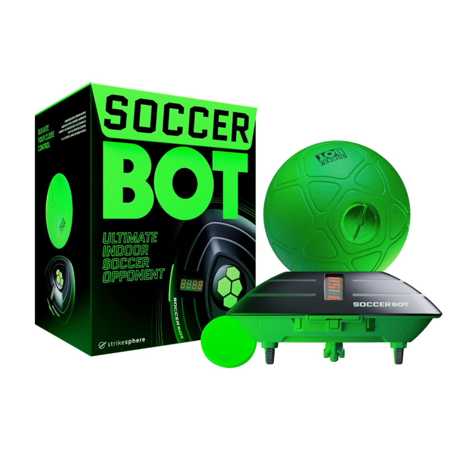 Soccer Bot - Ultimate Indoor Game with Score Tracker and Medium, Black 