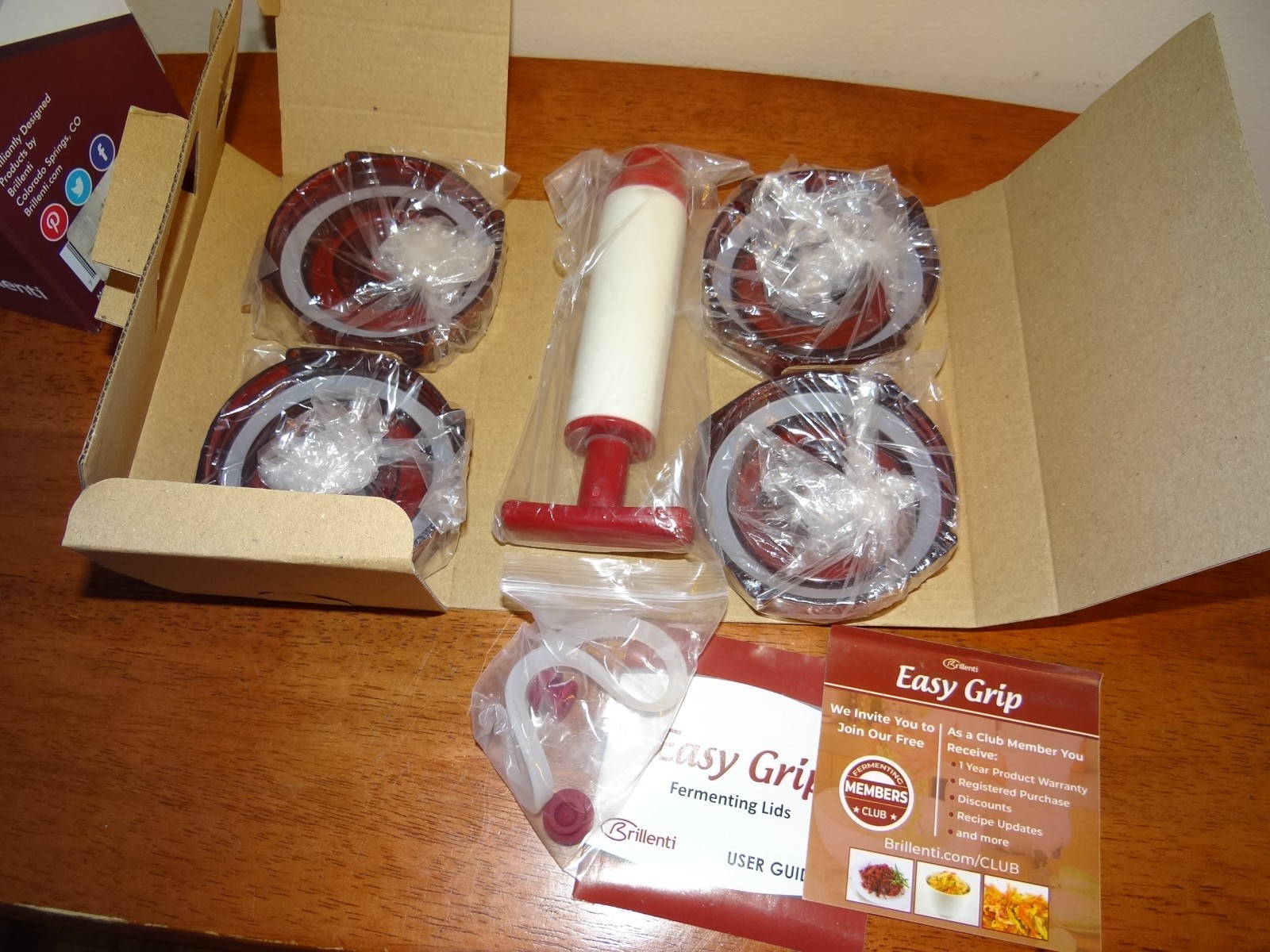 Brillenti Fermenting Lids for Mason Jars - 4 Low Profile Fermentation Lids NIB