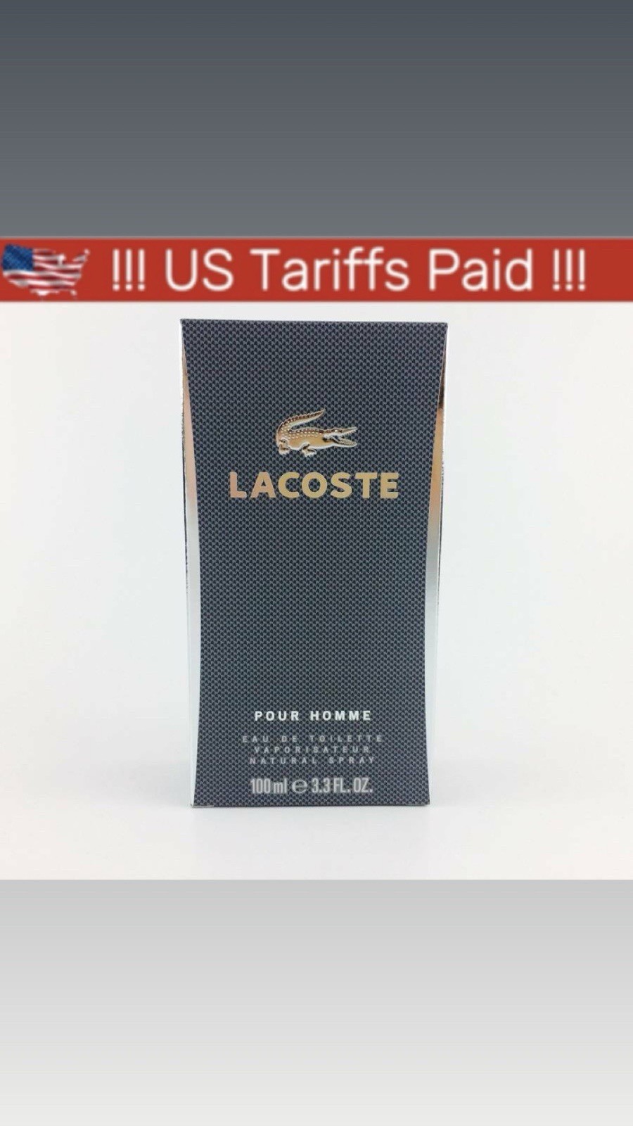 Lacoste Pour Homme Eau de Toilette 100ml BNIB Rare Vintage Original Formulation