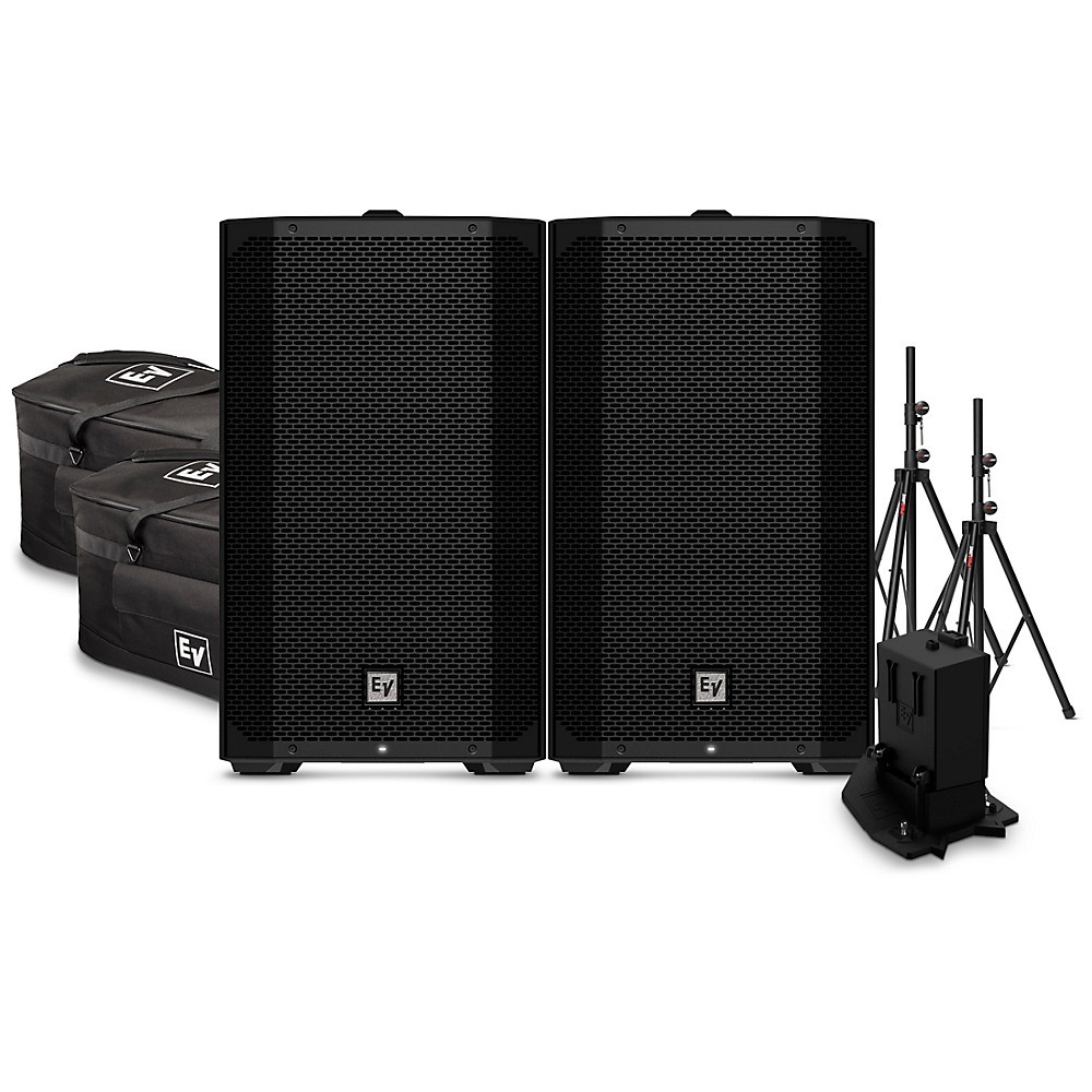 Electro-Voice EVERSE 12 Weatherized Battery-Powered Loudspeaker Pair W/Bag/Stand