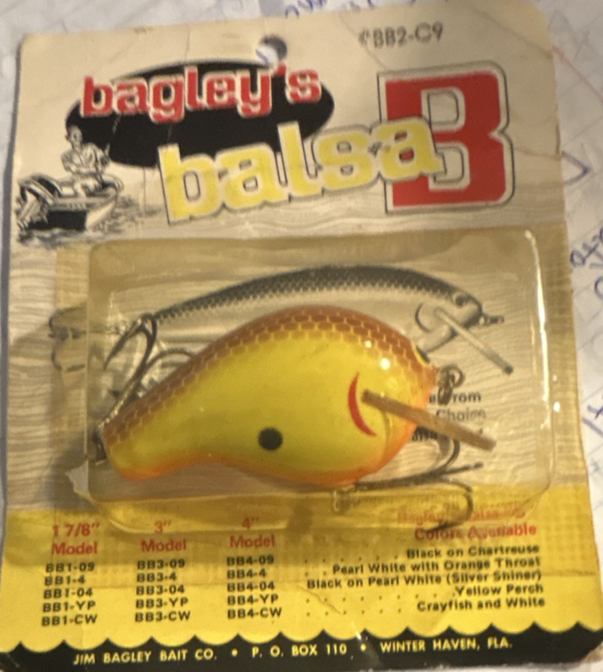 bagley  B BB2-C9 Crankbait Yellow Freshwater Fishing
