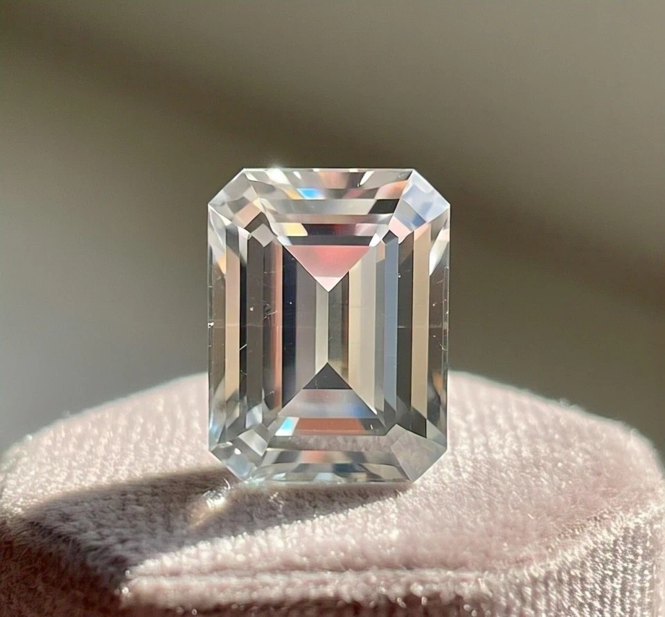 2 Ct Emerald Cut White color Diamond Loose VVS1 with Certificate c456