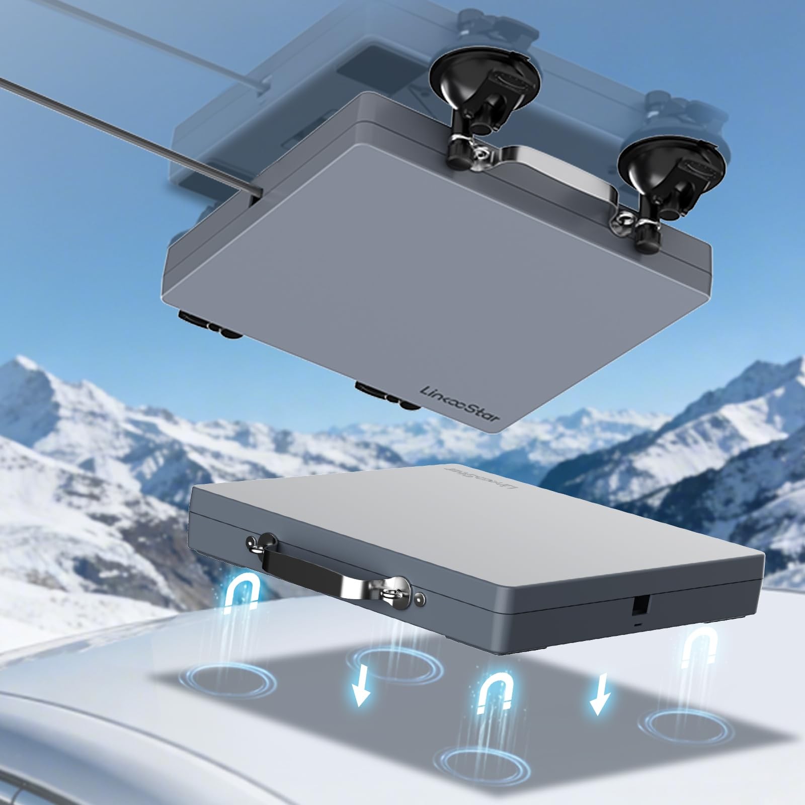 For Starlink Mini Magnetic Suction Cup Mount with Protective Cover Case,200lb...