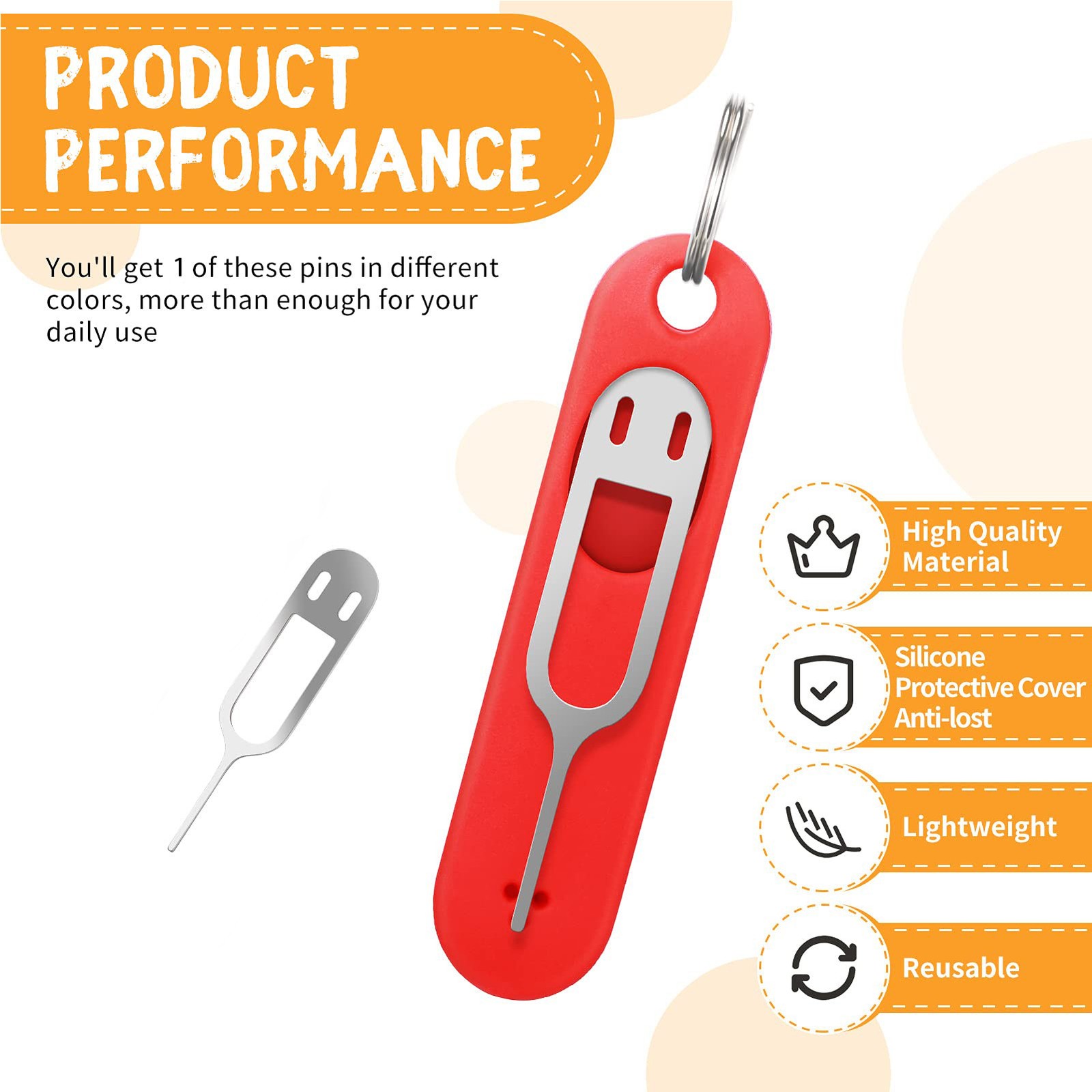 Sim Card Adapter Sim Card Tray Eject Pin Key Metal Ejector Pin Tool For All Phon