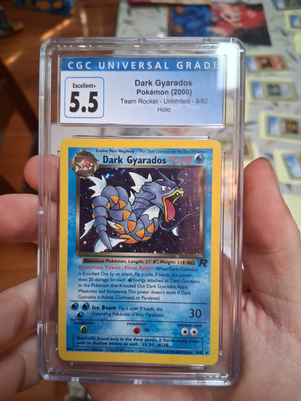 Pokemon 2000 Team Rocket Dark Gyarados Holo 8/82 CGC GRADED + Sub Grades WOTC