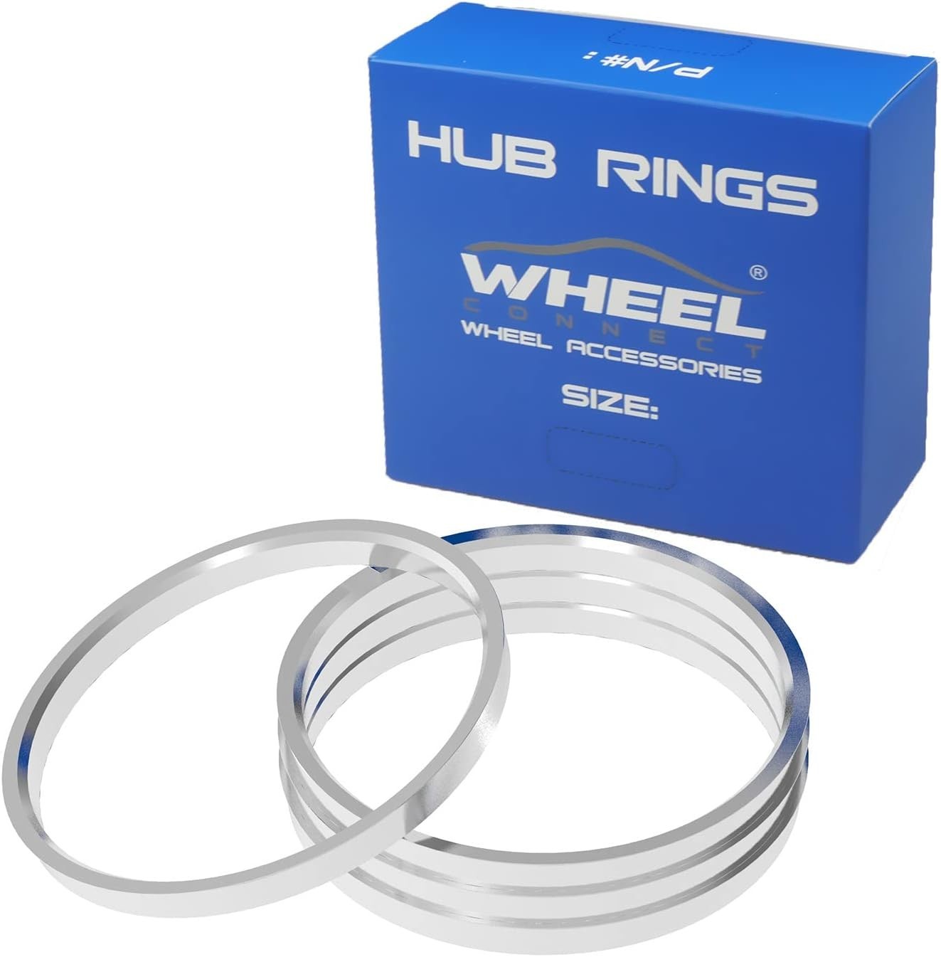 Hub Centric Rings, 125.1 (125.2) to 121.3 Set of 4, Aluminium Alloy Hubrings, 8