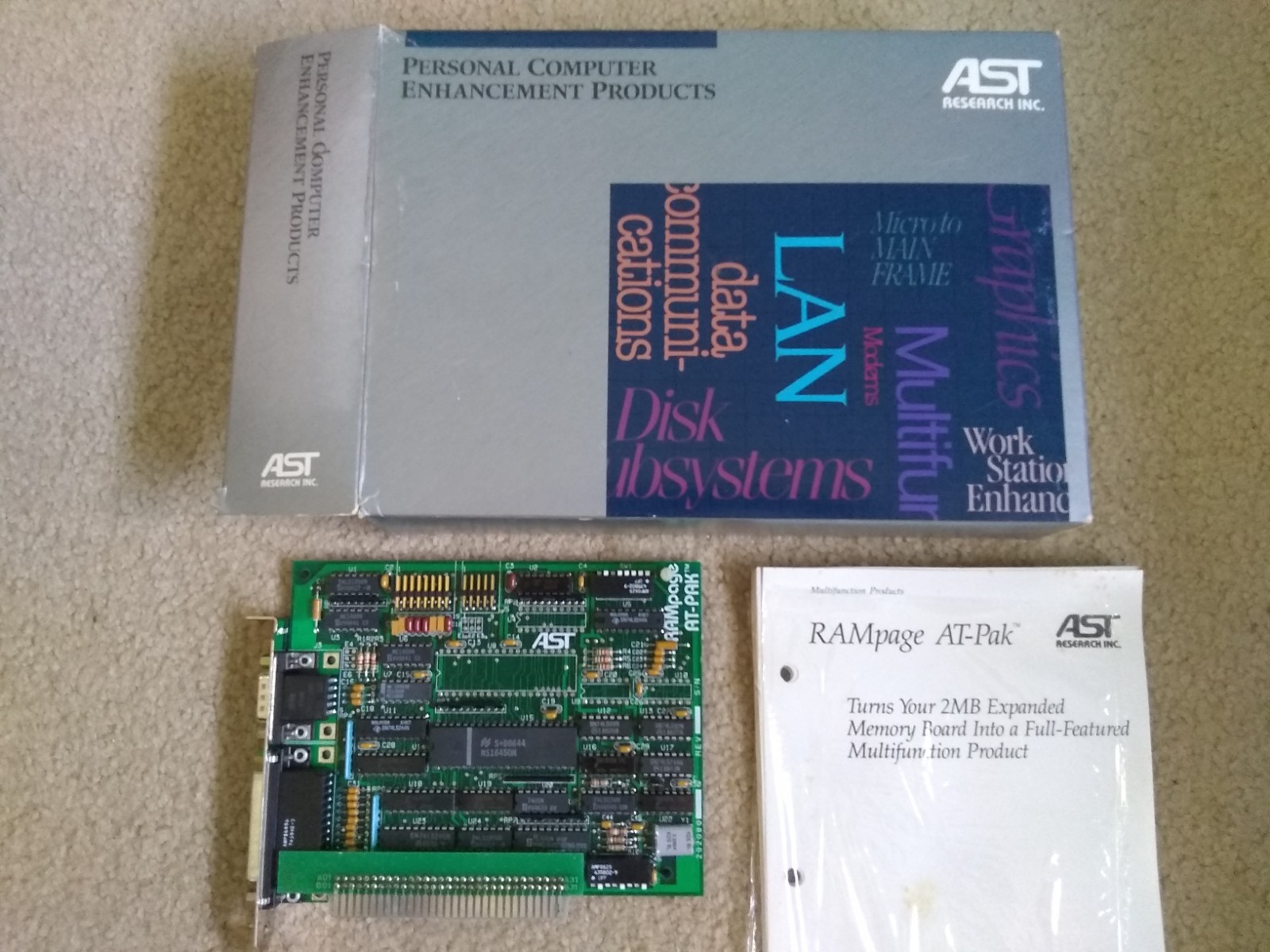 AST IO Expansion For RAMPage, NEW IN BOX, 8/16-bit ISA IBM PC AT RAMPAT-I/O