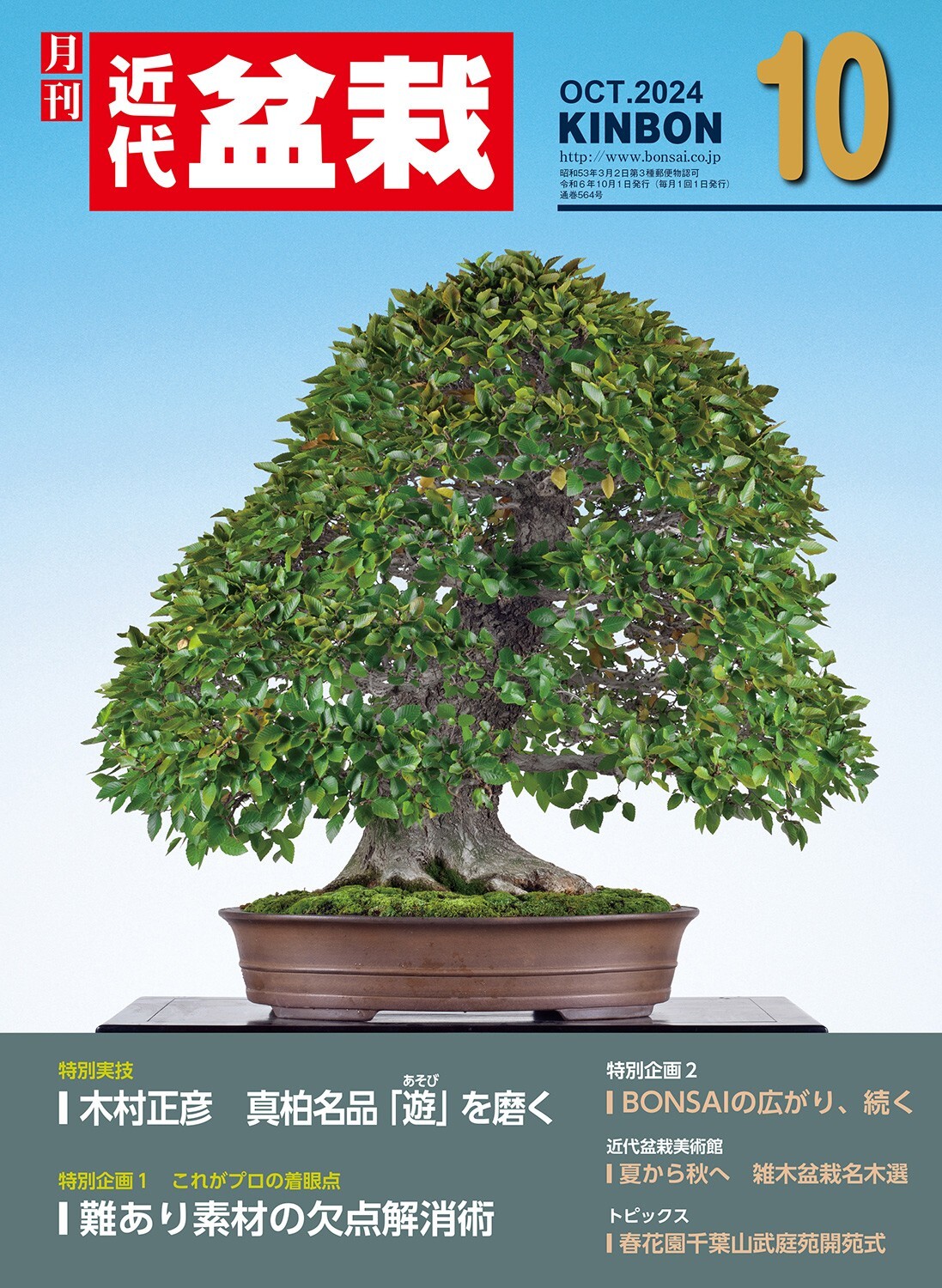 KINDAI BONSAI October 2024 Magazine Japan KINBON Masahiko Kimura Garden