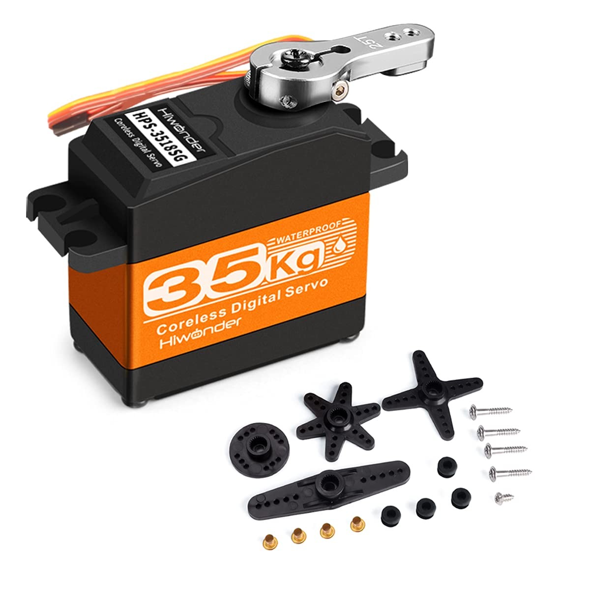 35KG High Torque Coreless Servo Motor Metal Gear Digital and Stainless Steel ...