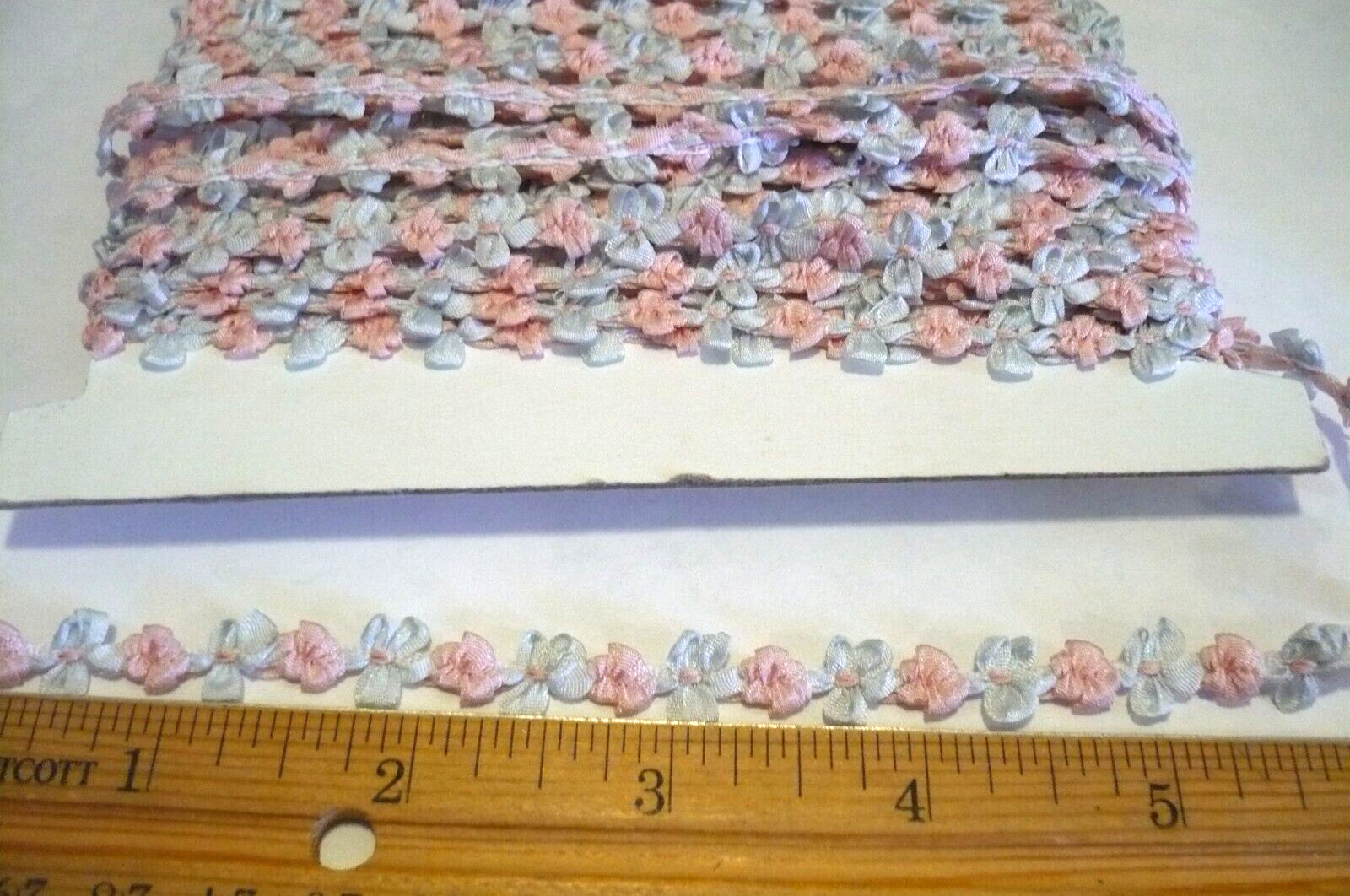 36"ANTIQUE ALL SILK FRENCH BUDS & BOW TRIM -PARIAN BISQUE MIGNONETTE DOLL DRESS