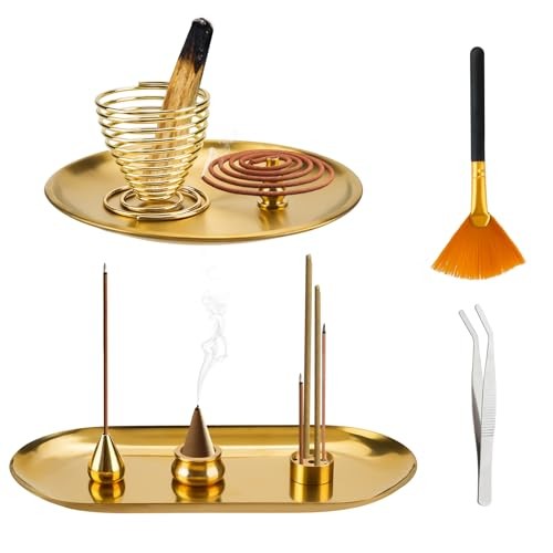 9Pcs Set Multifunctional Incense Holder for Burning Sage, Palo Santo, Incense 