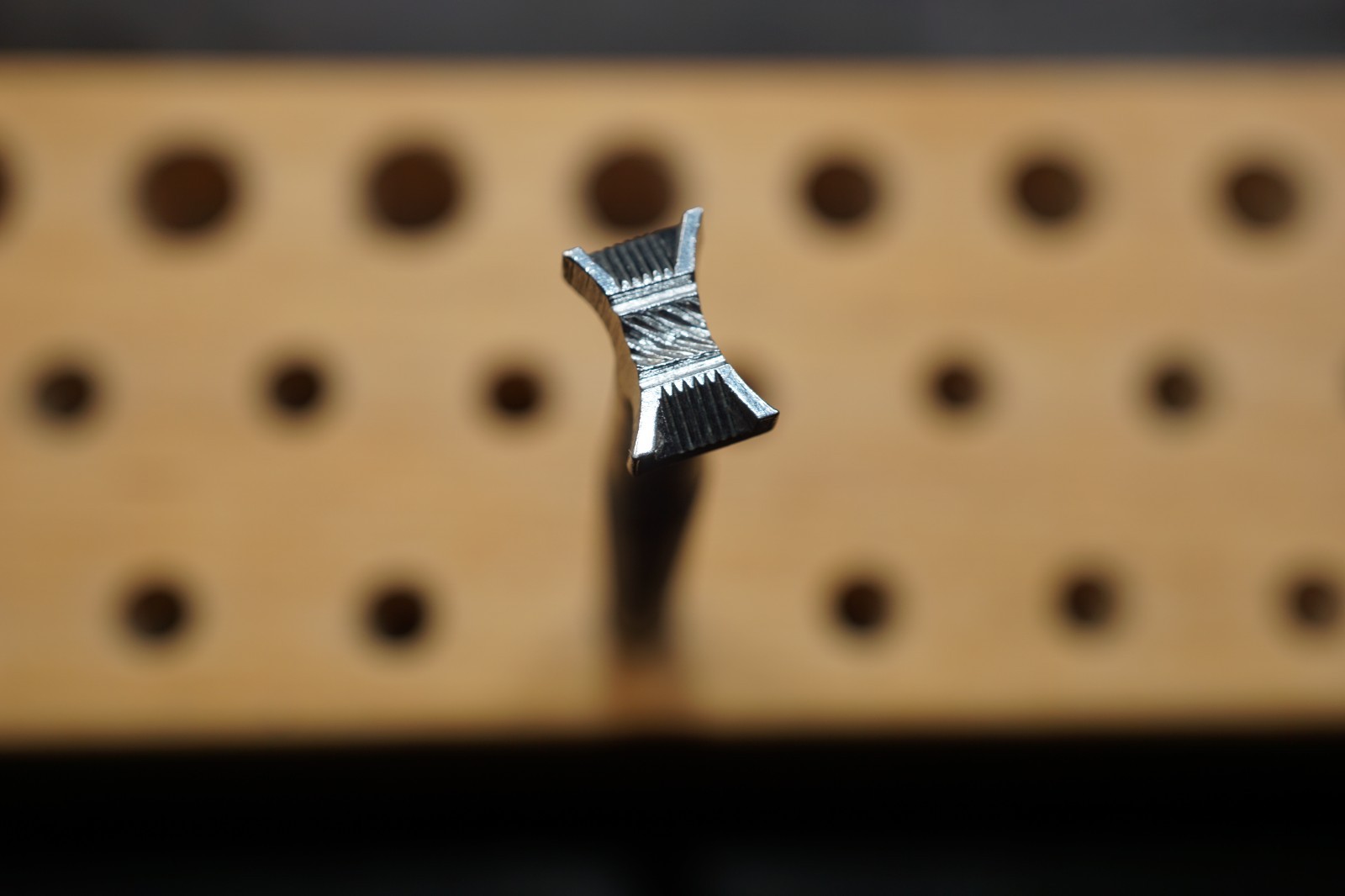 Vintage Leather Carving Hour Glass Basket Weave Tool Stamp 513 Craftool Co.