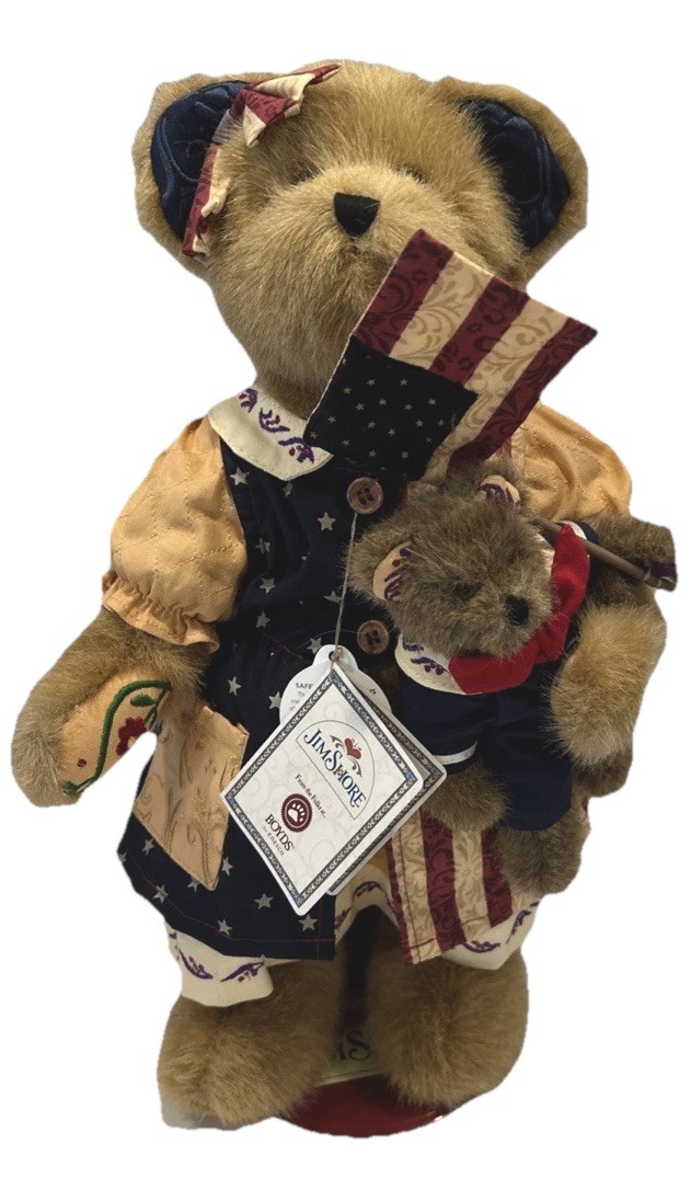 Jim Shore Boyds Bears Patriotic America The Beautiful Bear 2008 15”Retired Stand