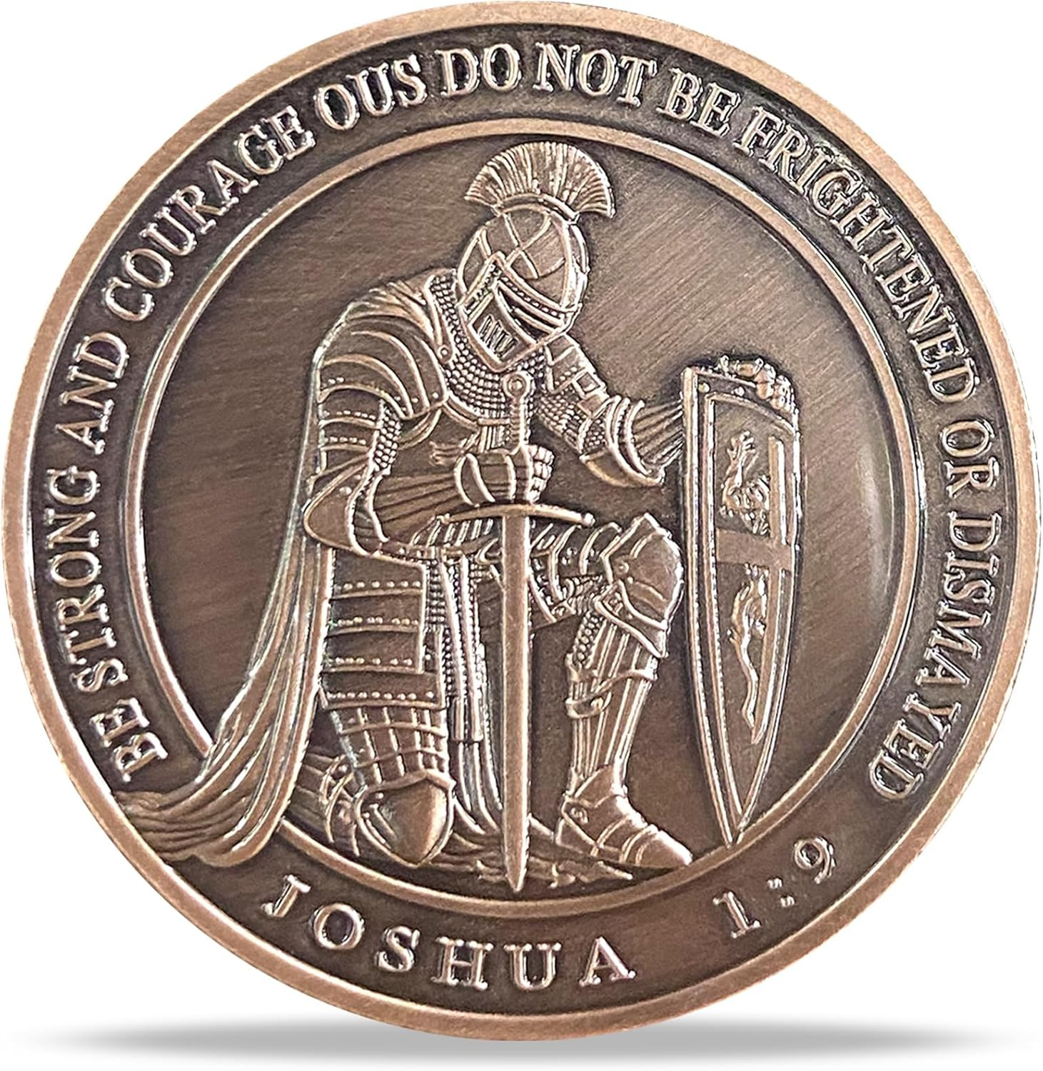 Knight of Faith Religious Coin Gift Set | Inspirational Bible Verse Medallion | 