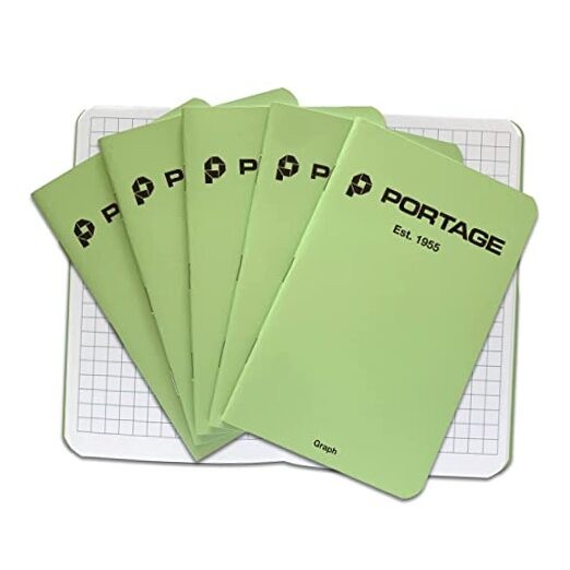  Small- Notepad for Field Notes Graph Small Sketch Book, Green Graph Notebook