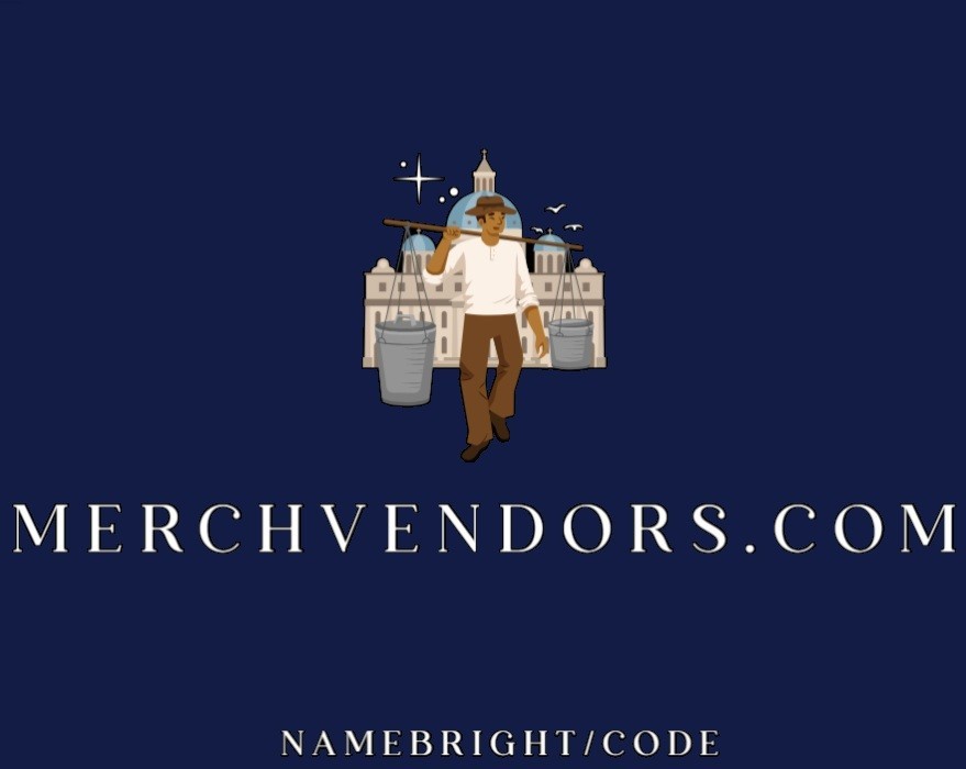 MerchVendors.com two word .com domain name 2026 Namebright or Code Offers