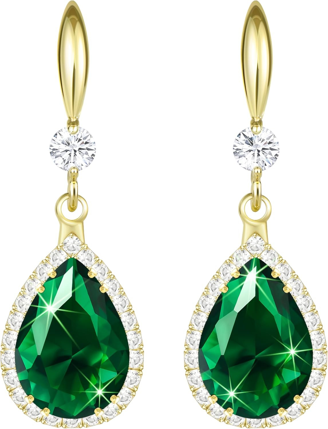 Imitation Diamond Dangle Earrings for Women Trendy, Rhinestone Drop Chandelier E