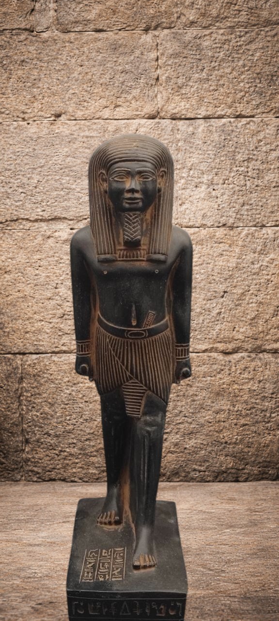 Ancient Egyptian Pharaoh Statue Stele Hieroglyphic Sculpture 40cm Figure