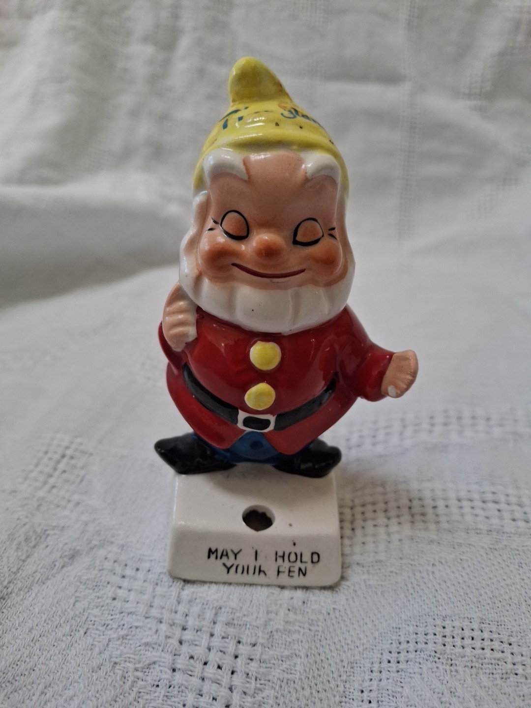 1960's Disneyland Snow White & Dwarfs DOC Figurine Pencil Holder Walt Disney 