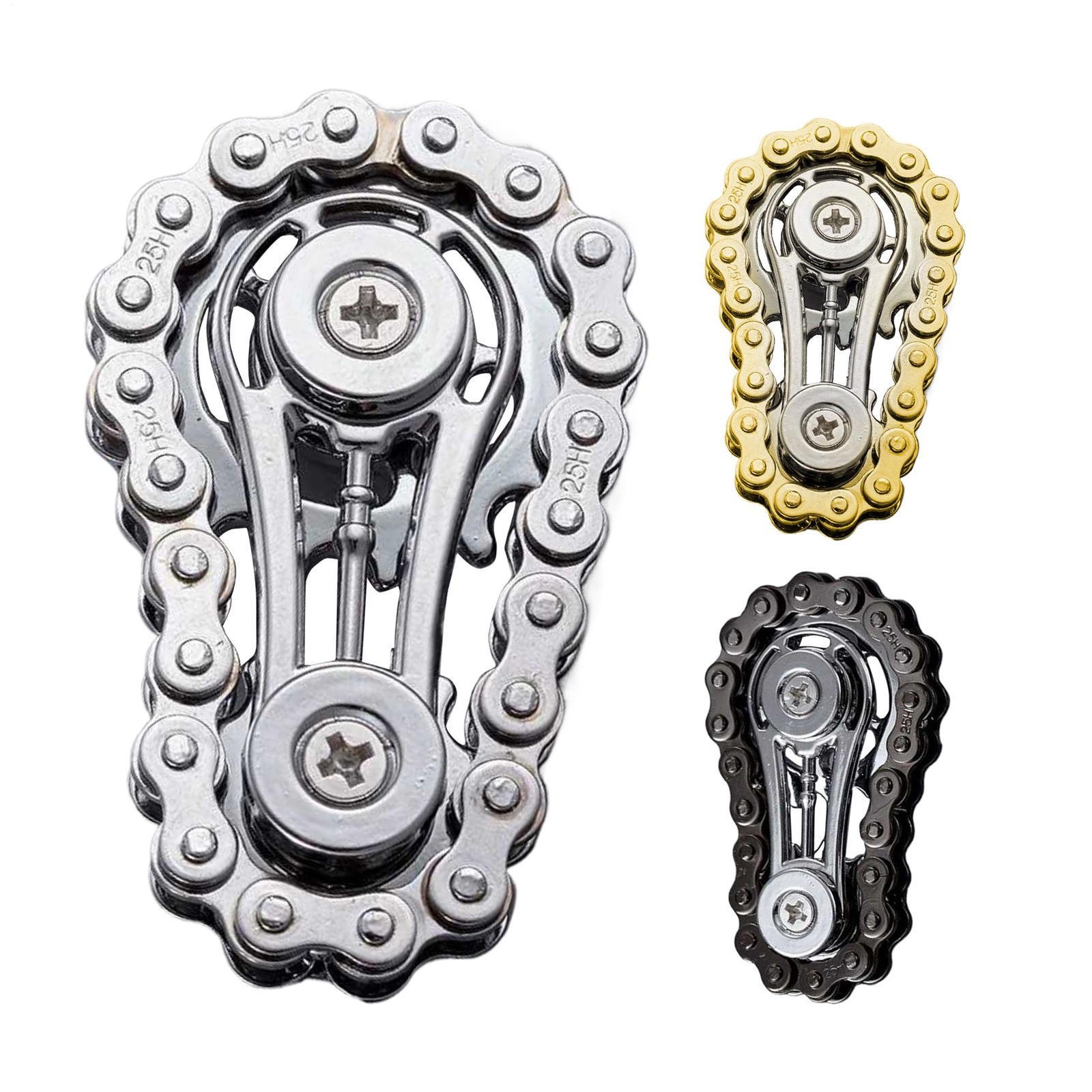 Chain Gear Spinner Fidget Cycle Chain Sprocket Spinner Roller Toy Pocket 