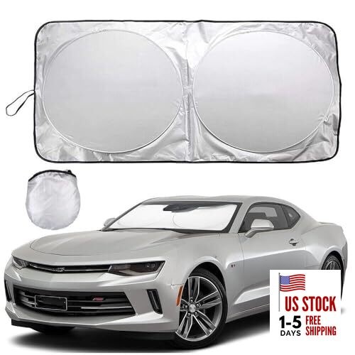 Car Windshield Sun Shade, 55" × 31" Thickened Car Window Shades Heat 