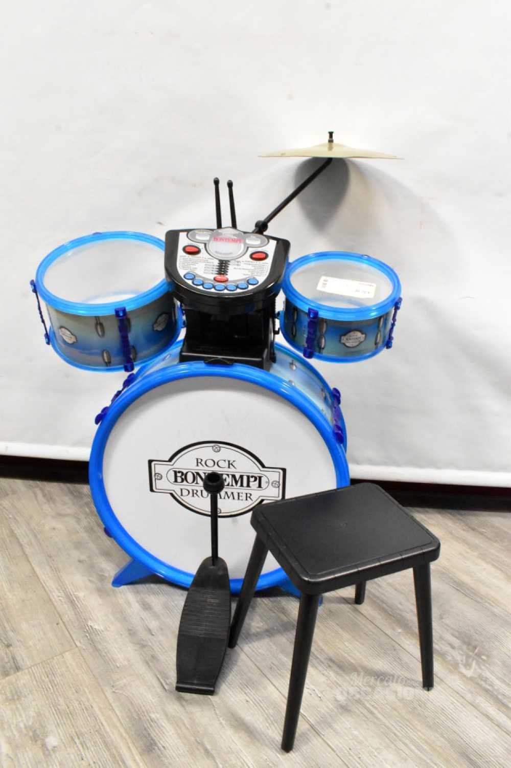 Bontempi Rock Drummer Battery For Kids + Stool
