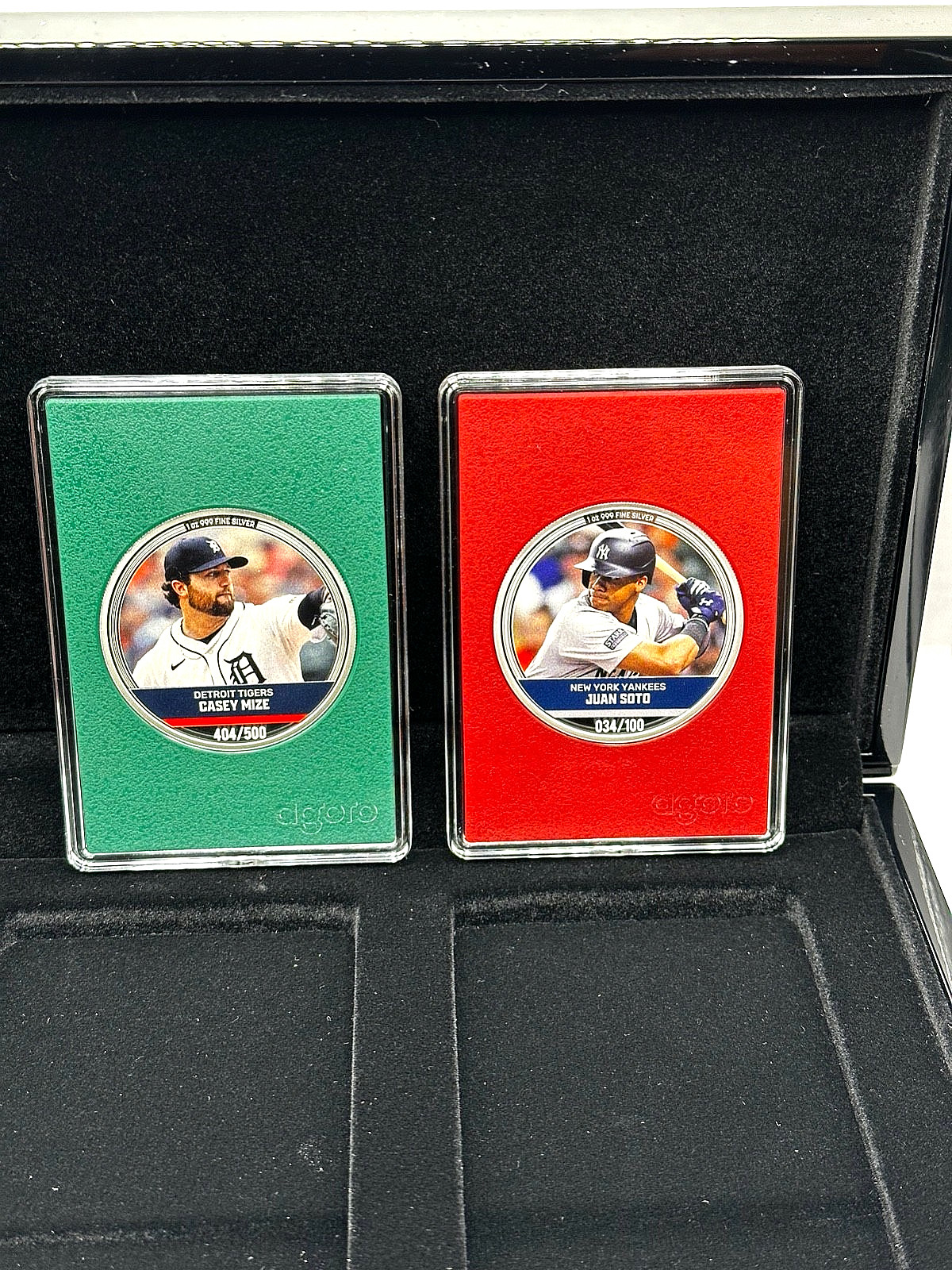 2024 AGORO MLB Ruby Juan Soto 34/100 Emerald Casey Miz 404/500  Box With COA