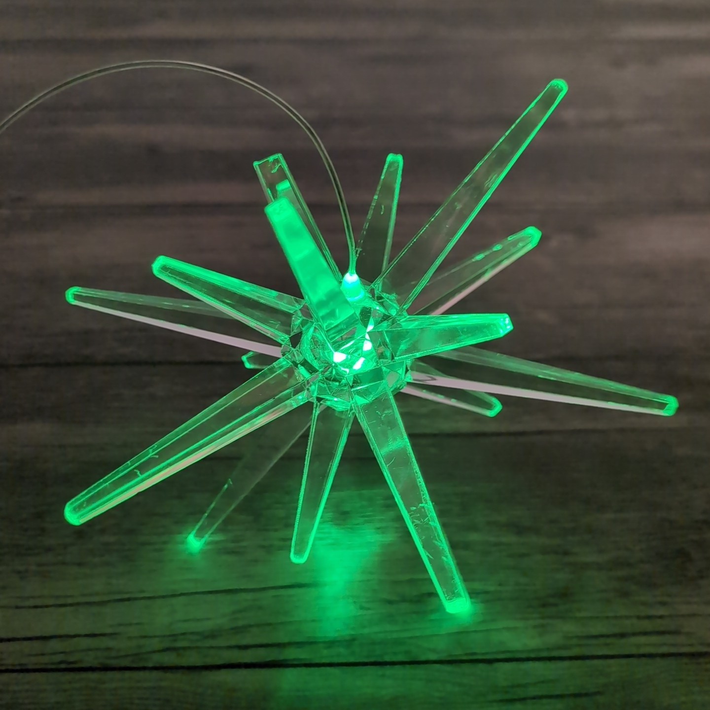 Vintage Clear Acrylic Atomic Starburst Atomic MCM Decor Multi-Color Hanging **