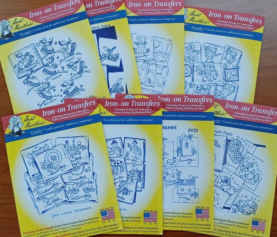 Aunt Martha's Iron On Transfers Animals Days Kitchen Birds Kooky CHOICE