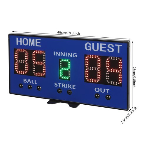 High Brightnes Digital Scoreboard 5 Digit Electric Scoreboard 3 Colors w/Remote