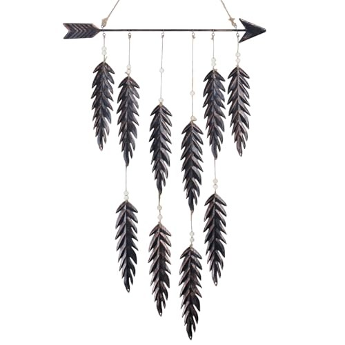  Metal Feather& Arrow Wall Decor, Native American Indian Style Bronze