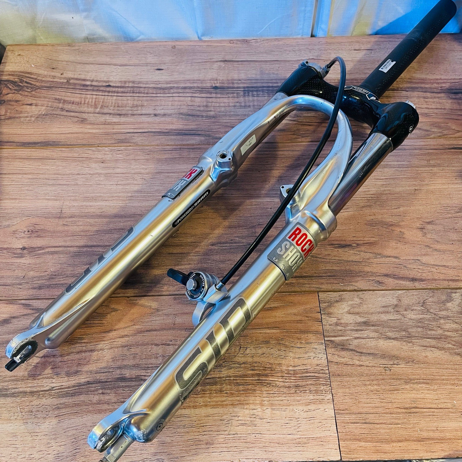 Rock Shox SID World Cup Black Box 1 1/8 Carbon 26 Remote NEEDS REBUILD