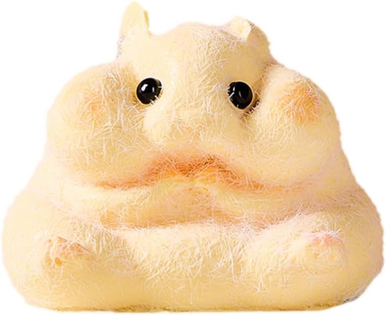  Squishy Hamster Fidget Toy, Soft Silicone Mochi Stress Relief , Cute Gift