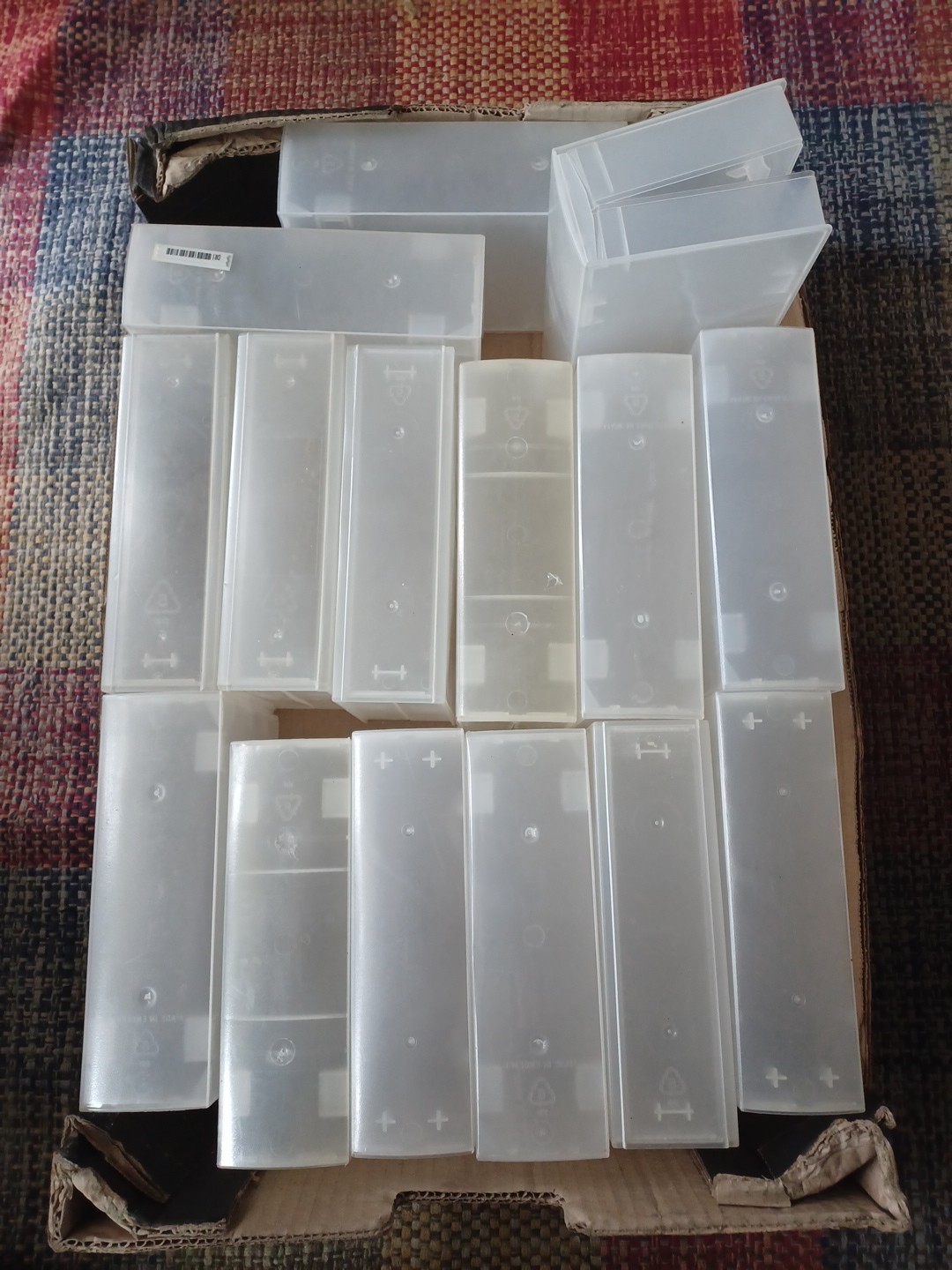 15 X EMPTY Double VHS VIDEO TAPE STORAGE CASES EXCELLENT CONDITION FREE POSTAGE