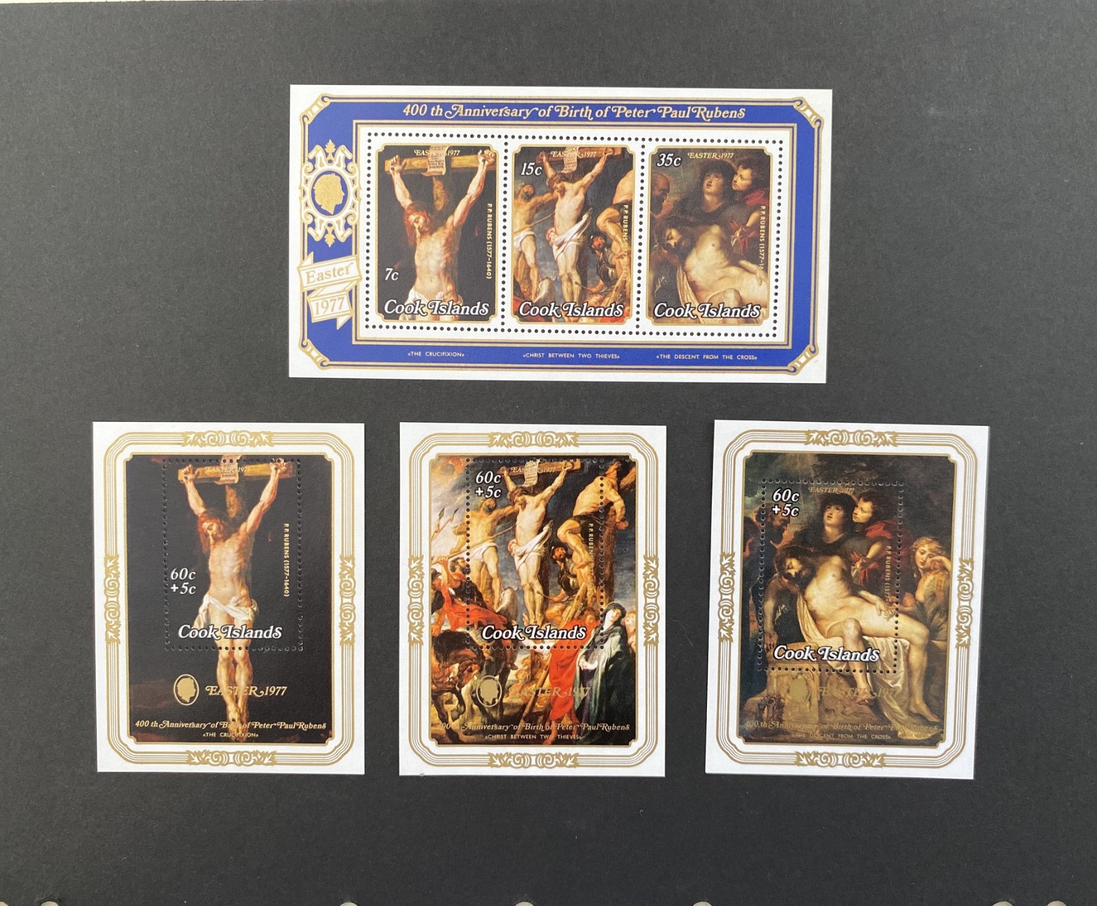 Cook Islands 1977 400th Anniversary Birth of Rubens MS x 4  MNH