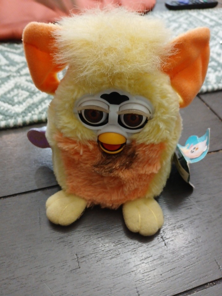  1999 Furby Babies Electronic Yellow & Orange Works