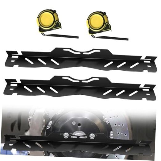 2 Pack Wheel Alignment Tool with 2 Pcs Measuring Tapes, Heavy Duty Toe Black