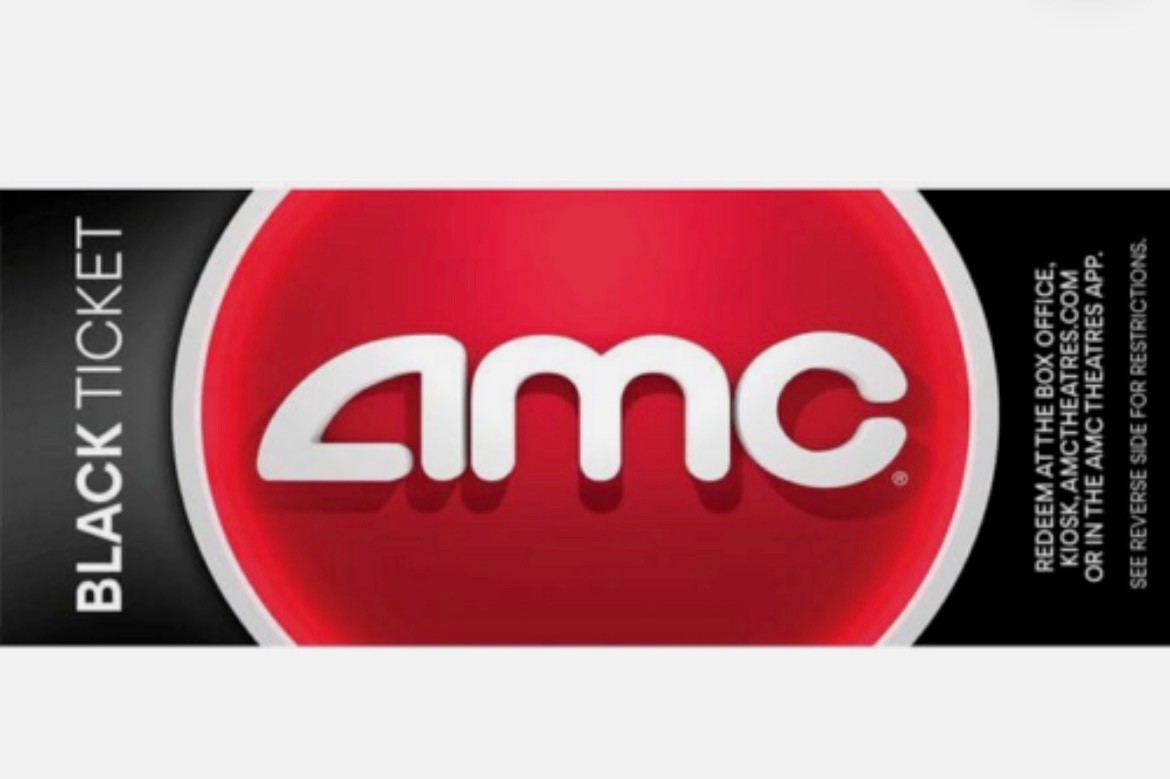 2 AMC Theatres Black Movie Ticket, No Expiration *Fast Delivery!* Read