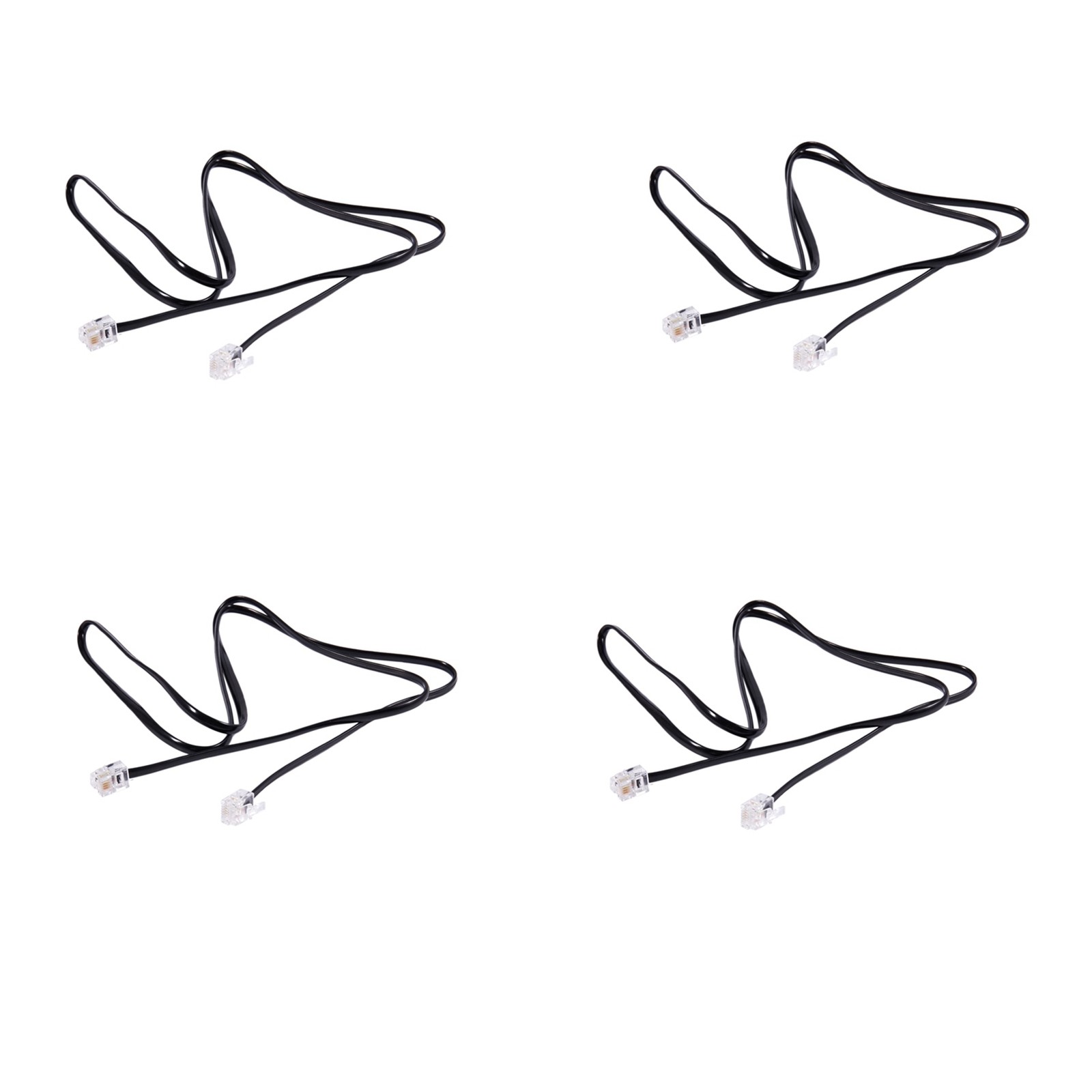 4X RJ11 6P4C Telephone Cable Cord ADSL Modem 1 Meters V6R21395