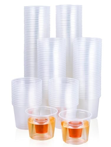 200 Disposable Bomber Cups Jager Bomb Shot Glasses plastic, Highly Clear