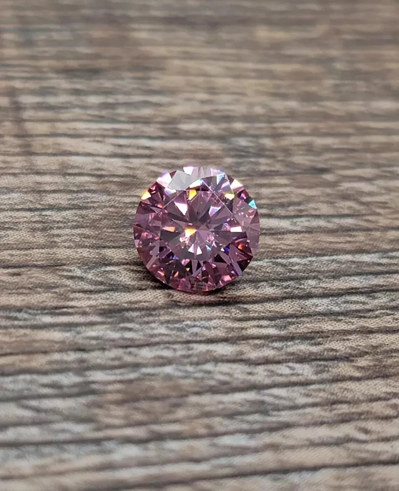 1.Ct Natural Pink Color Diamond Round  Cut VVS1 D Grade Certified VVS1