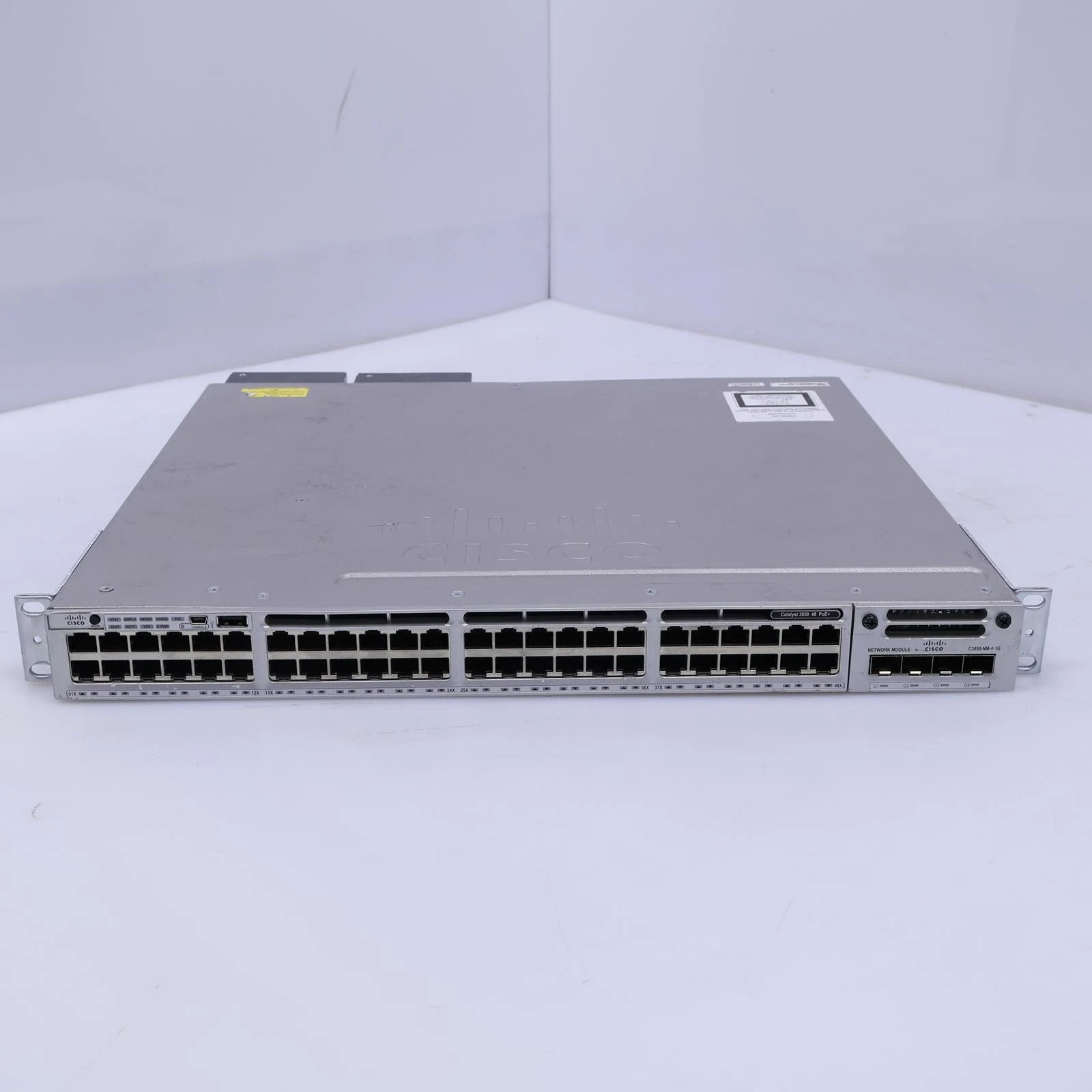 Cisco WS-C3850-48F-S v05 48 Port PoE+ Ethernet Network Switch