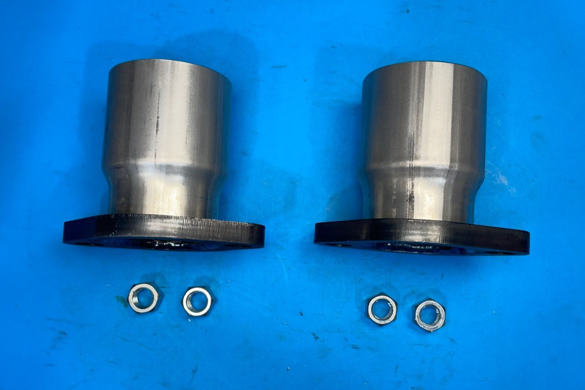 Ford 312 292  Exhaust Manifold Y Block 2 bolt 2" to 2.25 ID stub pipe W/ nuts